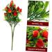 DIKACA DIY Strawberry Decor Fake Strawberries 4pcs Simulation Strawberry Bouquet Pvc Green Plants Office Artificial Artificial Strawberry Stem Bouquet Artificial Fruits - Buy Online on GoSupps.com