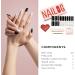 NAILOG Extra Long Semi Cured Gel Nail Strips - 20 Piece Long Lasting Nail Stickers with Soft Glossy Finish - Buy Online on GoSupps.com