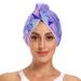 Tropical Plants Flowers Hair Towel 2 Pack Super Absorbent Hair Drying Towel Quick Dry Hair Turbans Head Towel with Button Twisty Wrap for Women Girls