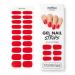 MOYOU LONDON Semi Cured Gel Nail Wraps 20 Pcs Gel Nail Polish Strips for Salon-Quality Manicure Set with Nail File & Wooden Cuticle Stick (UV/LED Lamp Required) - Red Ridding Hood