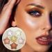 Shimmer Highlighter - Glitter Powder Palette for Natural Look - Contouring Highlighting Powder for Shopping Dating Traveling Home Working Gathering Azsul 01 - Buy Online on GoSupps.com