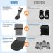 BEAUTYZOO Anti Slip Dog Socks Boots | Waterproof Grip Bottom | Paw Protector for Hardwood Floors | Adjustable Straps | Grey, Large - Buy Online on GoSupps.com