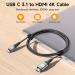 USB-C to HDMI Cable 2M  sweguard Type C to 4K HDMI Cord Compatible with iPhone 15 Pro Max Plus MacBook Pro iMac Surface Book 2 Chromebook Pixel Yoga 920 Samsung Galaxy S24 S23 S22 S21 S20 S10 S9 S8+ - Buy Online on GoSupps.com