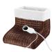 Dewel foot warmer Electrical foot heating with washable inner lining 30-60 fast warming and 10 adjustable temperature levels+intelligent timer settings brown
