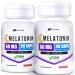 HealthFare Melatonin 60mg | Pack of 2 | 90 Veg Capsules Each | High-Strength Formula | Vegetarian Non-GMO Gluten-Free | Made in The USA