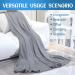 Double Sided Cooling Throw Blanket for Hot Sleepers - Lightweight & Breathable Summer Blanket - 50x60 Washed Gray - Buy Online on GoSupps.com
