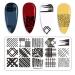 Budoci 6er Nagel Stamping Set | Nail Art Kit with Plates Stamp & Scraper for French Nail Designs - Animal Lace Geometry & More - Buy Online on GoSupps.com