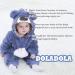 Doladola Unisex Baby Animal Romper - Spring/Autumn Flannel One Piece Pyjamas (12-18 Months, Bluekoala) - Buy Online on GoSupps.com