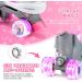 Kuxuan Saya Roller Skates for Kids | Adjustable with Light-Up Wheels | Pink & Gray | Small (10-13 US) - Buy Online on GoSupps.com