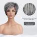 BESTUNG Short Silver Synthetic Wig for Elderly Women - Comfortable Breathable Cap (Straight Grey) - Buy Online on GoSupps.com