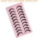 CNMTCCO 10 Pairs Russian Strip False Eyelashes - Natural Fluffy Wispy D Curly Faux Mink Lashes - Reusable Fake Lashes for Fashionable Eyes - Buy Online on GoSupps.com