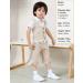 Mint Green Toddler Boy Gentleman Suit Set | Short Sleeve Shirt with Brown Pants | 0-5 Years - Buy Online on GoSupps.com