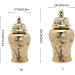 Decorative Gold Ginger Jar Flora Bird Vases with Lid Large Ceramic Ginger Jar for Home D cor Chinese Porcelain Temple Jars Decorative Storage Jar for Living Room () - Buy Online on GoSupps.com