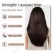 Buy Allbell Long Layers Dark Brown Wig with Curtain Bangs - Heat-Resistant Synthetic Wigs for Women | International Shipping Available - Buy Online on GoSupps.com
