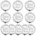 Deutrnew 11 Pack Bridesmaid Gifts Set Include 1 Bride 1 Maid of Honor 9 Bridesmaid Pocket Compact Makeup Mirrors for Bachelorette Party Bridesmaid Proposal Gifts. (Silver)