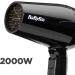 BaByliss Travel Dry 2000W Hair Dryer - Dual Voltage, Lightweight, Compact Folding Handle - Black & Orange Floral Pattern - Buy Online on GoSupps.com