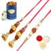 Ghasitaram Gifts Rakhis Online - Rakhi for Brother- The Gratitude pl5602 Bhaiya Bhabhi Rakhi with 100 GMS of Dryfruits Mix Can Rakhi Set with 100 gms of Dryfruits Mix Can