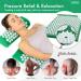 Generise Acupressure Mat and Pillow Set for Men & Women - Pain Relief for Back, Neck, and Muscles - Includes Travel Bag - Green with White Spikes - Buy Online on GoSupps.com