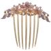 HONMEET Opal Comb Styling Hair Clips Comb Hair Clip Bride Hair Clip Hairbrushes for Woman Comb for Hair Barrettes for Thick Hair Wide Tooth Comb for Wavy Hair Combs for Women Purple Alloy