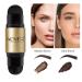 Shop Waterproof Eyebrow Stamp Kit | Long Lasting Dual Color Stencil Set - Medium & Dark Brown - Buy Online on GoSupps.com