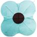 Blooming Bath Poppy Baby Bath Pad - Plush Minky Flower Sink Bath Cushion for Babies - The Original Washer-Safe Flower Bath for Newborns - Seafoam/Brown