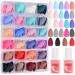 VICOVI Matte Press on Nails Medium Length Almond 24 Packs 576PCS 24 Solid Color Acrylic Nails Glue on Full Cover with Nail Tip Glue for Home DIY and Salon Use 24 Color