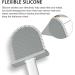 Flexer Silicone Toilet Brush and Holder - Deep Cleaning Rubber Brush for Bathroom - Gray - Buy Online on GoSupps.com