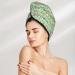 Hair Towel Wrap with Button - Fast Hair Drying Turban (Spring Gnomes) | Premium Quality Hair Care - Buy Online on GoSupps.com