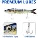 3-Piece Wobbler Set - Multi-Joint Angel Bait for Pike Mackerel & Trout Fishing - Premium Artificial Bait & Accessories - Buy Online on GoSupps.com