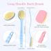 12-Piece Long Handle Bath Body Brush Set for Women - Pink and Blue - Buy Online on GoSupps.com