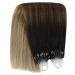 Youngsee Microring Extensions - 40cm Balayage Real Hair #2/6/24 | Dark Brown to Blonde Remy Hair Extensions 50g - Buy Online on GoSupps.com