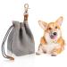 Newofview treats for dogs treats made of canvas for dog food for dog food storage bag with clip buckle for dog training feed bags for dogs gray