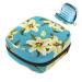 Hand-drawn lily flower blue background women's napkin storage bag menstrual pad bag portable menstrual cup bag with zipper color 9