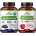 Zazzee Pomegranate Extract and Organic Bilberry Extract Capsules | 20:1 Bilberry Supplement Plus Pomegranate Supplement | Antioxidant Support Bundle