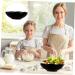 Alipis 1pc Ceramic Soup Bowl Salad Bowl Nesting Bowls White Decor Kitchen Gadget Kitchen Tool Ceramics Black 20X20CM - Buy Online on GoSupps.com