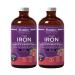 Maxion 2 Pack Iron Blood Booster Supplement to Combat Iron Deficiency Anemia Fight Fatigue and Build Blood Cells 250ml (2)