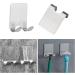6 Stainless Steel Self-Adhesive Razor Holders - Waterproof Double Hooks for Shower Kitchen Bathroom & Towel Storage - Buy Online on GoSupps.com