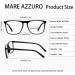 MARE AZZURO Blue Light Blocking Eyewear for Men | Computer Gaming Glasses | Stylish Black Spectacles | Anti-Blue Light Technology - Buy Online on GoSupps.com