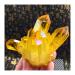 Natural Crystal Rough Natural Citrine Cluster Rough Ore Degaussing Crystal Stone Aquarium Stone Ornaments Quartz Crystal Cluster Specimen (Size : 300g)