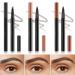 Magic Eyebrow Pencil 4-Tip - 3D Waterproof Microblading Contour Pen - Long Lasting Dark Brown Eyebrow Makeup - Buy Online on GoSupps.com