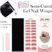 DMQ Semi Cured Gel Nails Strips - 20 Stickers Nail Wraps Soft Self - Adhesive Gel Nail Stickers Long Lasting for Nails French Tip Manicure Gel Nail Wraps - UV/LED Lamp Required Pink White Gradient Glitter - Buy Online on GoSupps.com