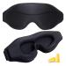 Sleep Mask for Men Women 3D Contoured Eye Mask 100% Blackout Sleeping Mask Micro Weighted Blindfold Breathable Soft Eye Cover for Travel Yoga Nap Black