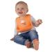 Kiddo Feedo Roll Up Bib for Baby & Toddler | Easy Clean Mealtime Bib with Pocket | Comfortable Orange Bib for Mess-Free Dining - Buy Online on GoSupps.com