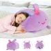 Mewaii 16'' Soft Bunny Plush Pillow - Fluffy Squishy Rabbit Toy for Adults and Kids (Purple, 16in) - Buy Online on GoSupps.com
