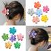 Colorful Flower Acrylic Hair Claw Clips - Non Slip Barrettes for Women and Girls - 6 Pack - Buy Online on GoSupps.com