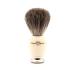 Edwin Jagger 81SB587AMZ Imitation Ivory & Nickel Classic Pure Badger Shaving Brush for Shaving Cream or Soap for Men (Ivory)