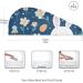 Rabbits Flowers Hair Towel 2 Pack | Super Absorbent Quick Dry Hair Turbans for Women & Girls - Buy Online on GoSupps.com