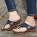 Buy Women's Flower Embroidered Flip-Flops | Comfortable Wedge Sandals for Summer & Travel | Non-Slip Casual Hiking Shoes - 37 EU - Buy Online on GoSupps.com
