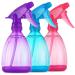 Spray Bottles - Set of 3 Small Empty Plastic Spray Bottles For Hair, Plants, Cats. 12 Oz Vibrant Color Water Squirt Bottles 3 Count (Pack of 1)