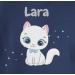 Personalized Gift T-Shirt for Girls - Cute Cat Design - Shirtracer - Dark Blue Mottled (116) - Buy Online on GoSupps.com